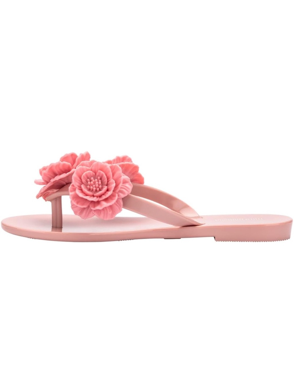 mini melissa Harmonic Collection Girls Flip Flops | pink flower jelly sandals